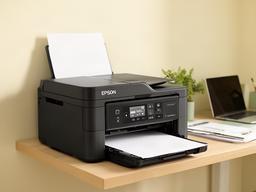 Epson WorkForce WF-2930 compact multifunction printer on shelf